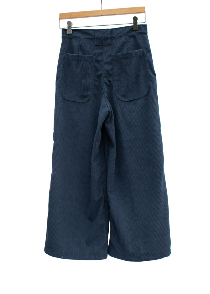 Womens Corduroy Wide Leg Pant - Blue Lindsey Corduroy Pant