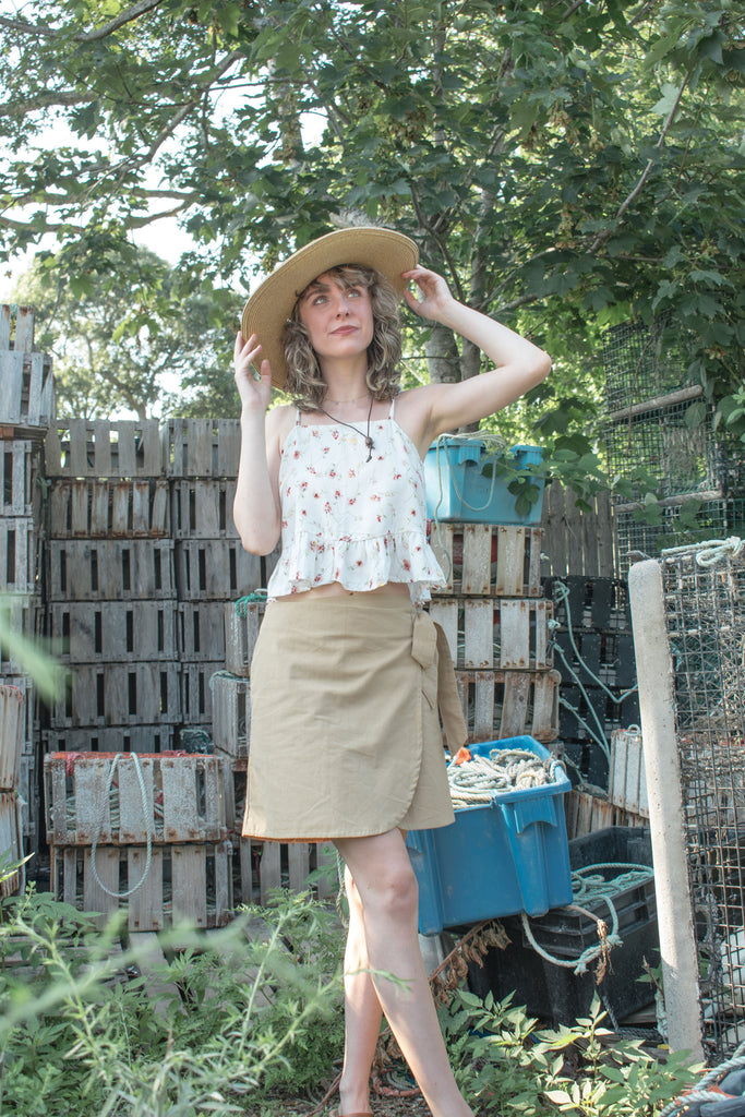 Conrado White Rachael Ruffle Floral Top