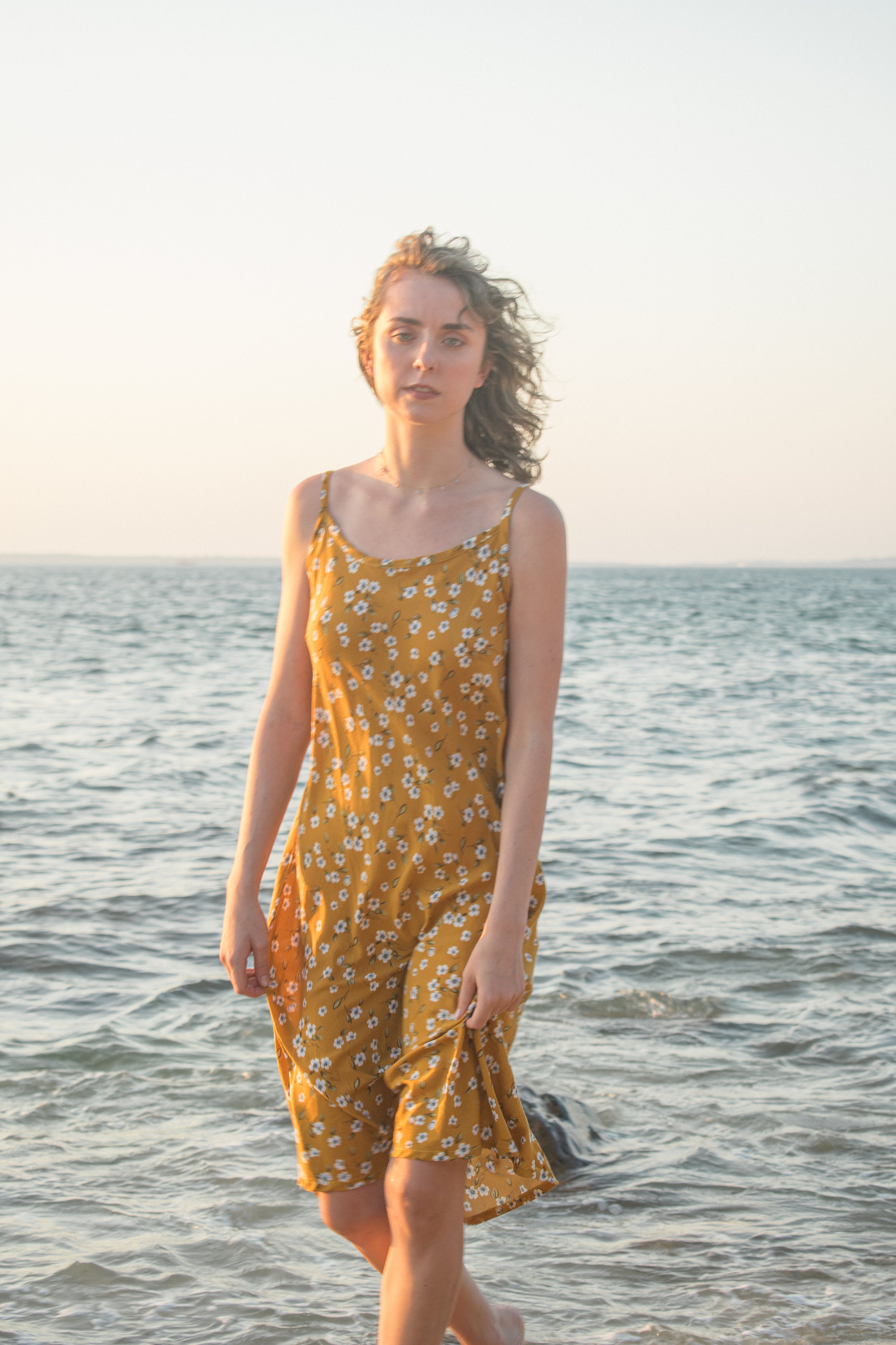 Astrid spaghetti strap dress, Sustainable women's fashion made in Canada