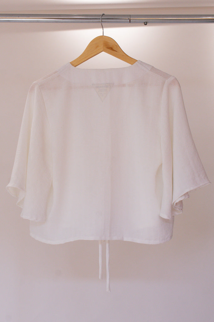 Lexi Flounce Sleeve Tied Top