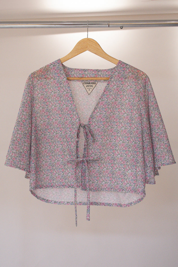 Lexi Flounce Sleeve Tied Top