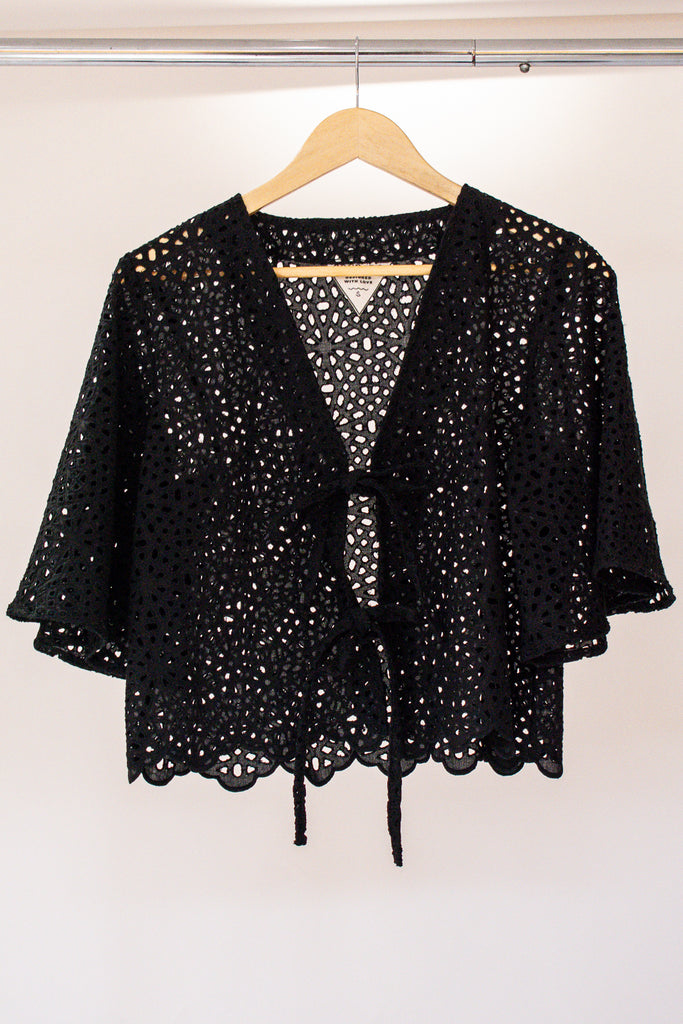 Lexi Flounce Sleeve Tied Top