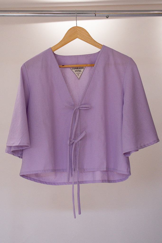 Lexi Flounce Sleeve Tied Top