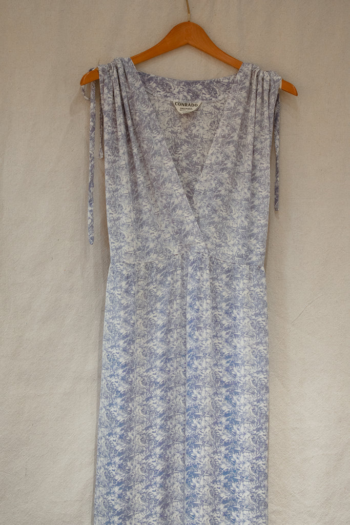 Frances Drawstring Print Maxi Dress