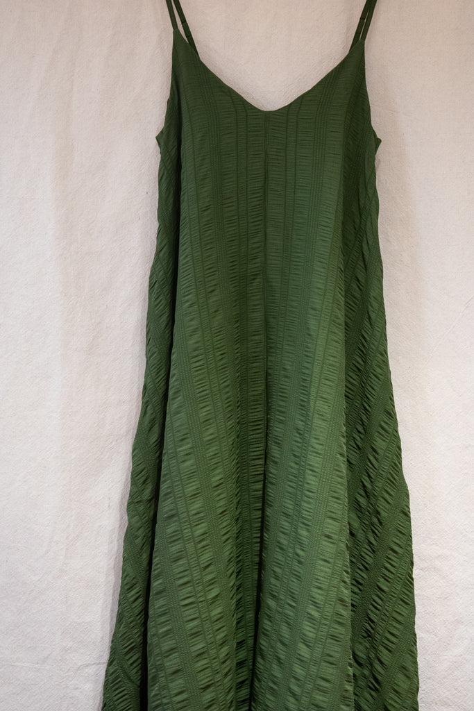 Devi Spaghetti Strap Maxi Dress Olive