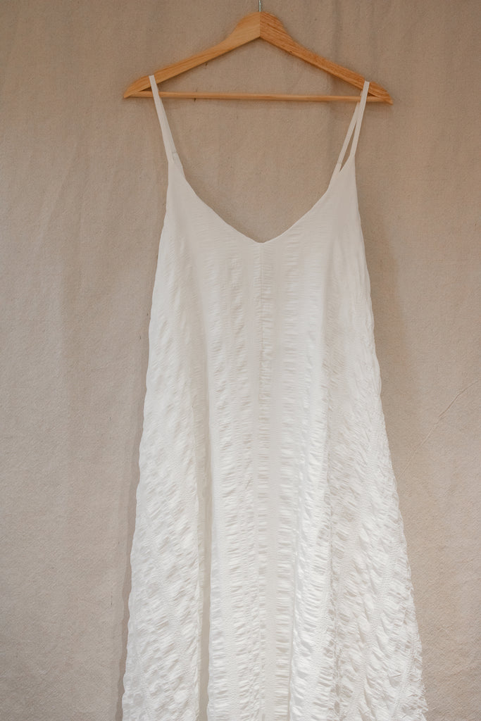 Devi Spaghetti Strap Maxi Dress White
