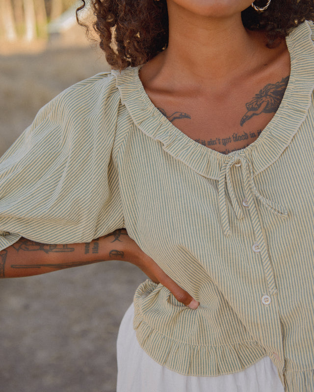 Sønderhaus Romeo Sleep Set - Green Stripe