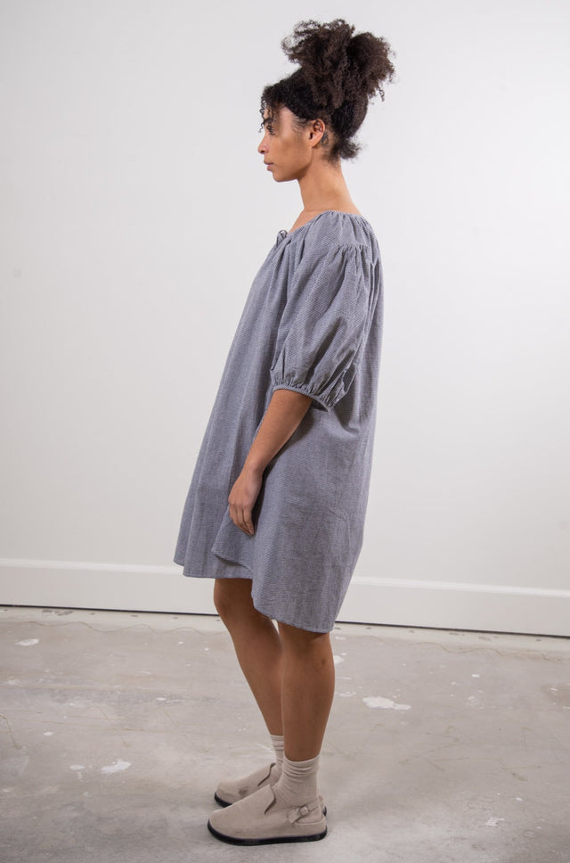 Sønderhaus The Lawn Dress Side View Black and White check