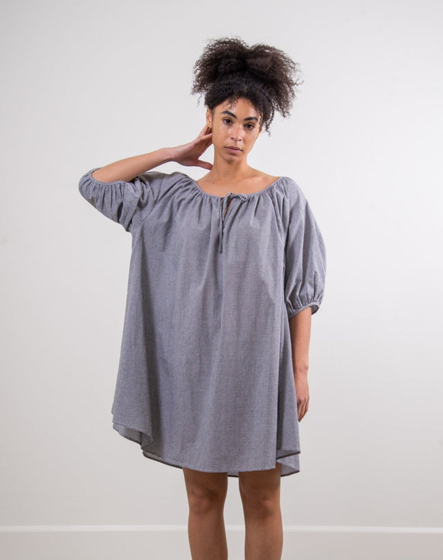 Sønderhaus The Lawn Dress White & Black Check