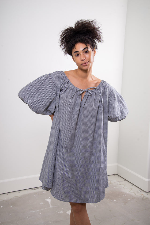 Sønderhaus The Lawn Dress Black & White Check