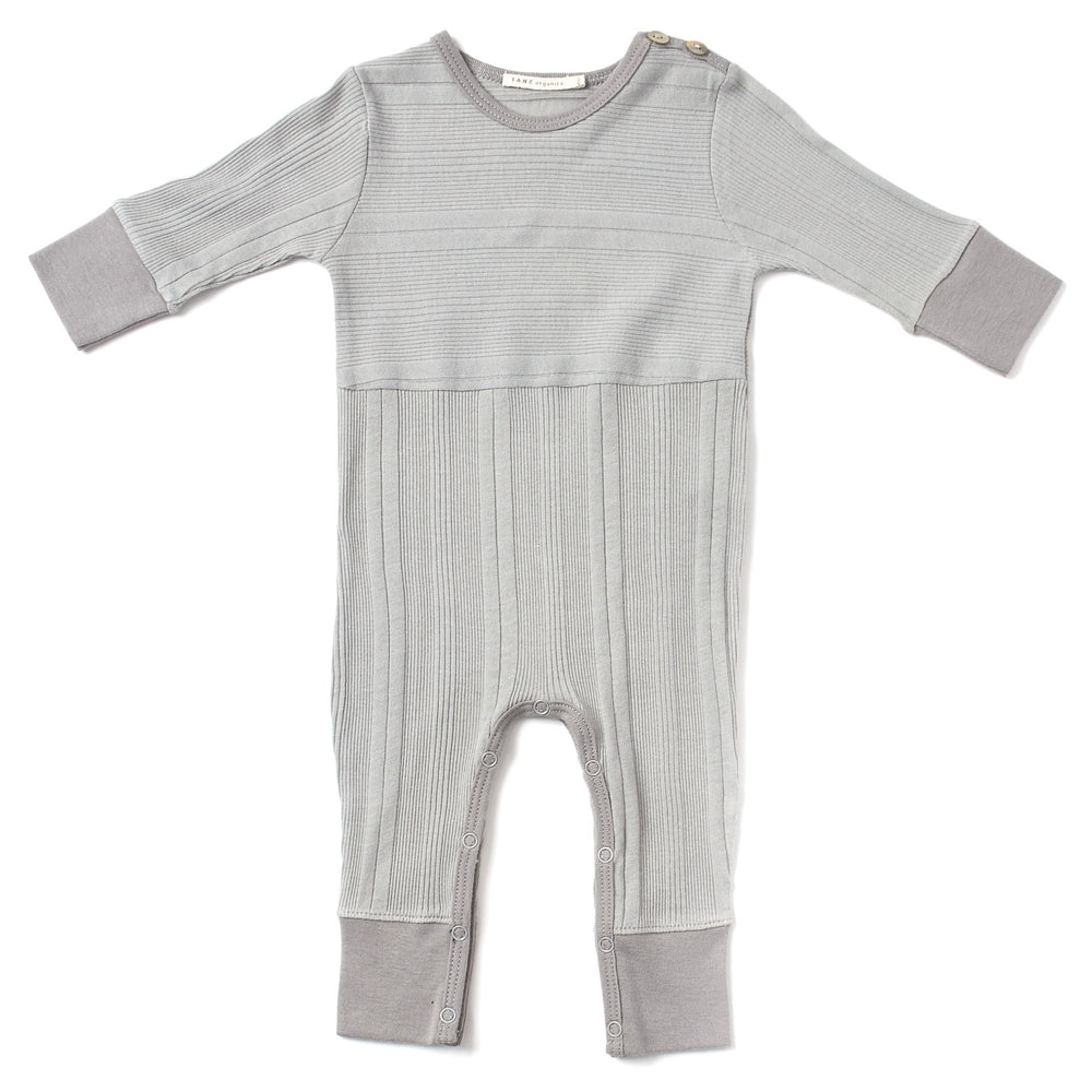 Baby onesis- Tane Organics Graphite Ribbed Crewneck Coverall