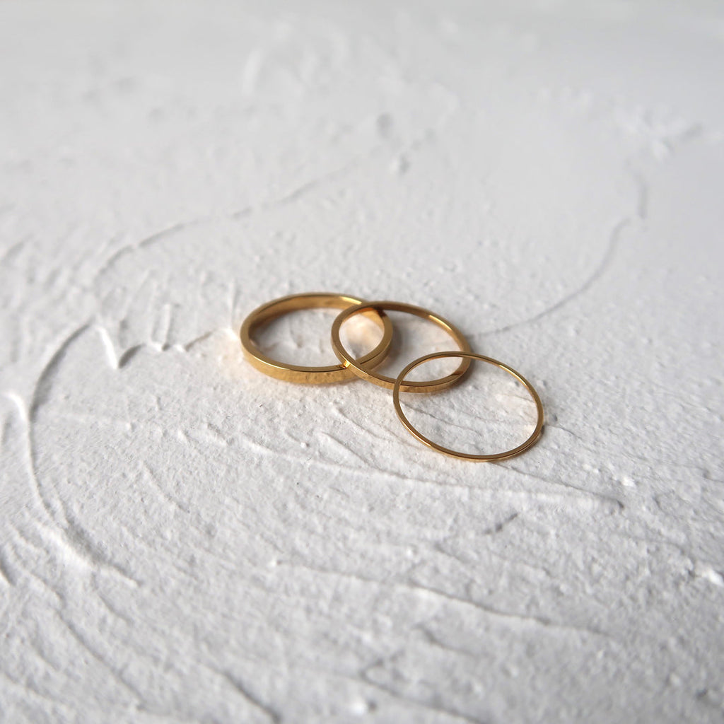 Furano Studio 18k Simple Gold Thin Band Ring