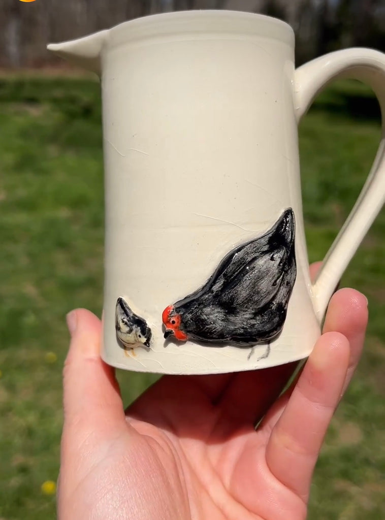 Siggy Ceramics Chicken Creamer - Black Australorp