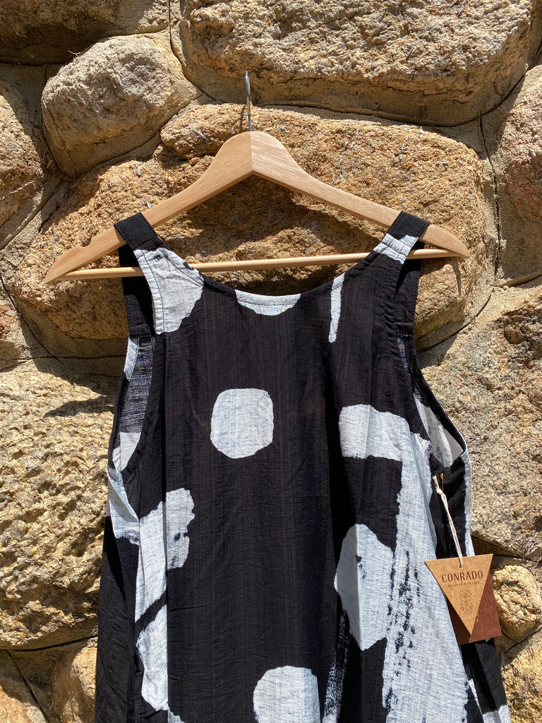 Lisa Backless Black Print Midi Dress