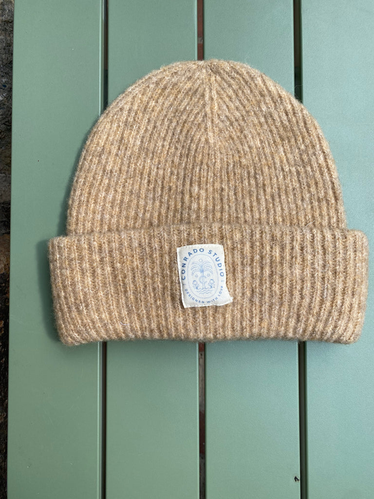 Conrado Double Cuff Rib Beanie - Tan Beanie