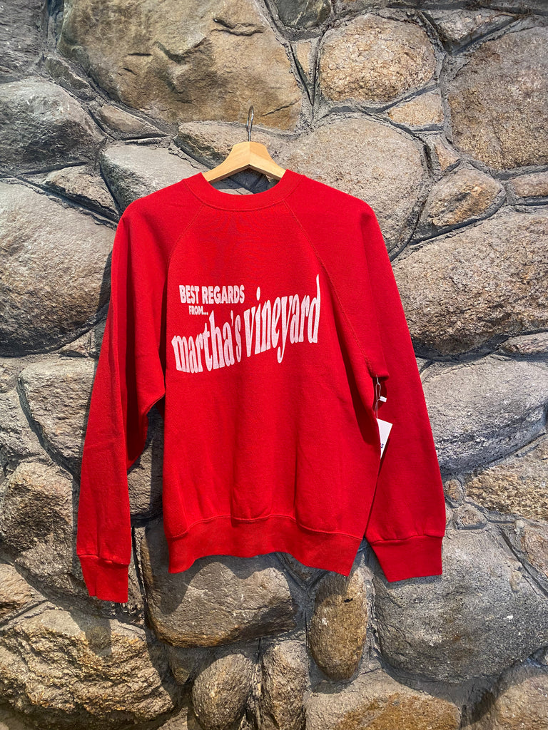 Vintage Best Regards from Martha's Vineyard Sweatshirt - Red