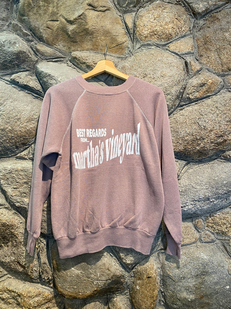 Vintage Best Regards from Martha's Vineyard Sweatshirt - Rosewood