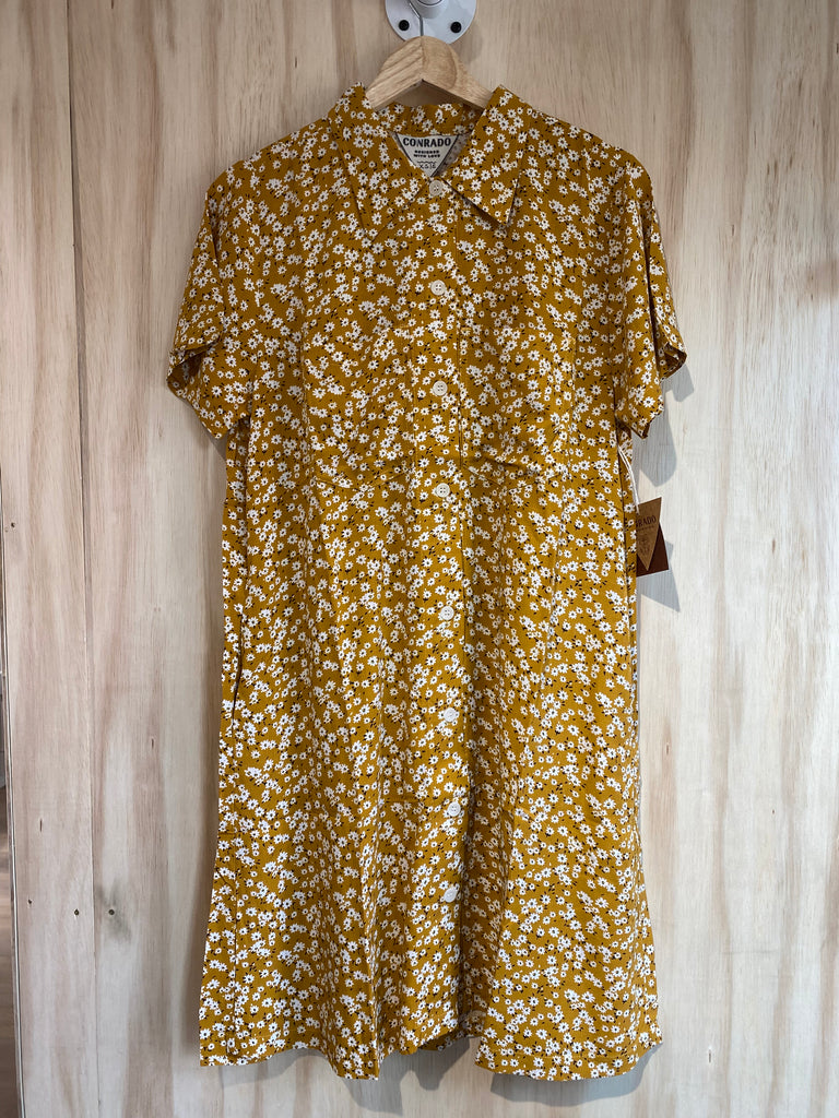 Natalie Shirtdress - Yellow Floral Dress