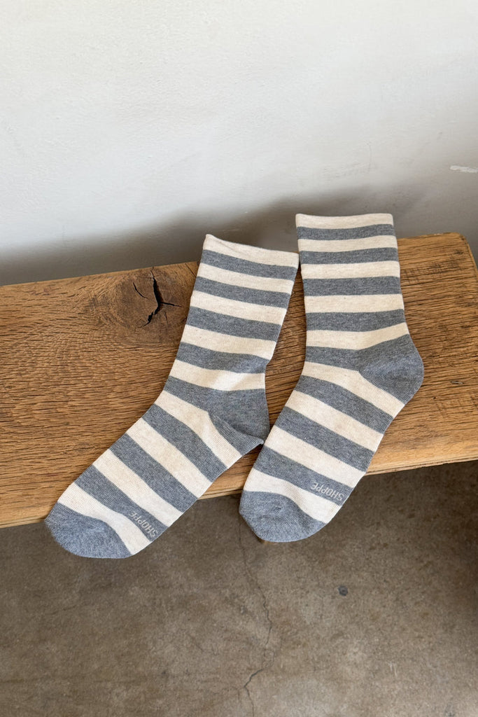 Le Bon Shoppe - Wally Socks - Grey Stripe