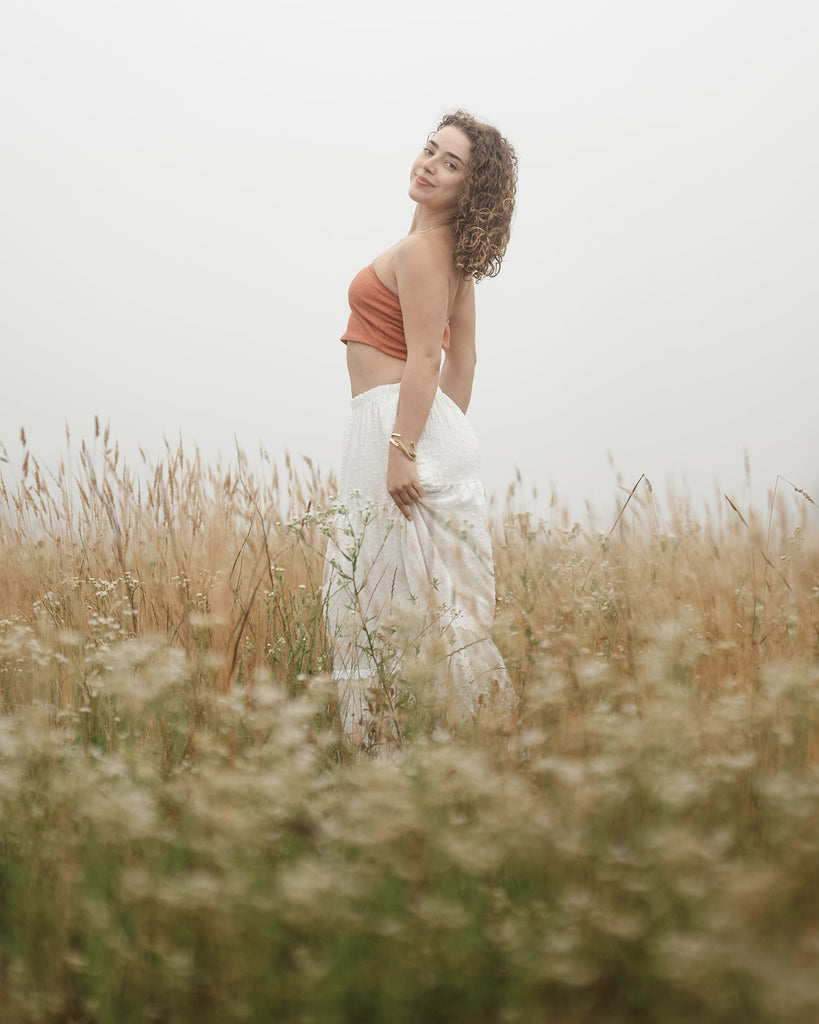 Stella Maxi Tiered Skirt - White Tiered Skirt