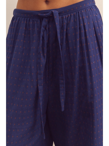 Amente Drawstring Wide Cobalt Pant
