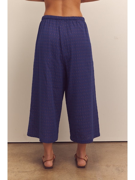 Amente Drawstring Wide Cobalt Pant