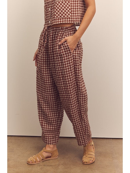 Amente Drawstring Easy Brick Pants