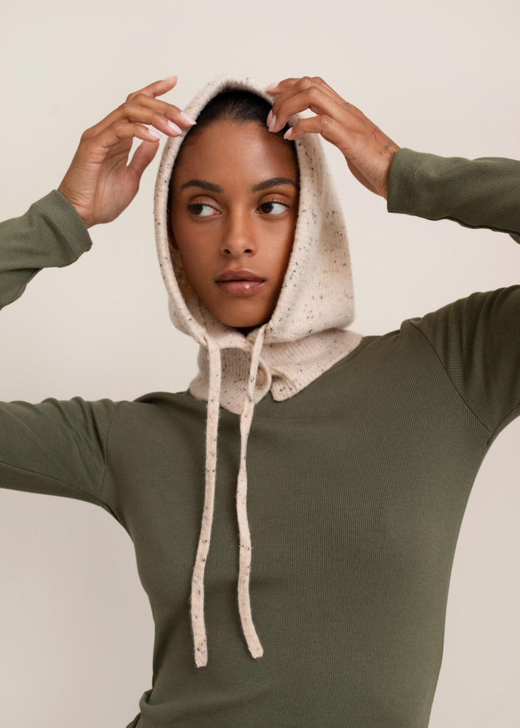 Paper Label Knitted Bara Hood