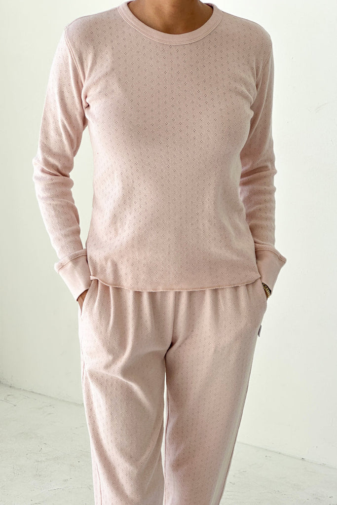 Le Bon Shoppe Pointelle Fundamental Tee - Baby Pink