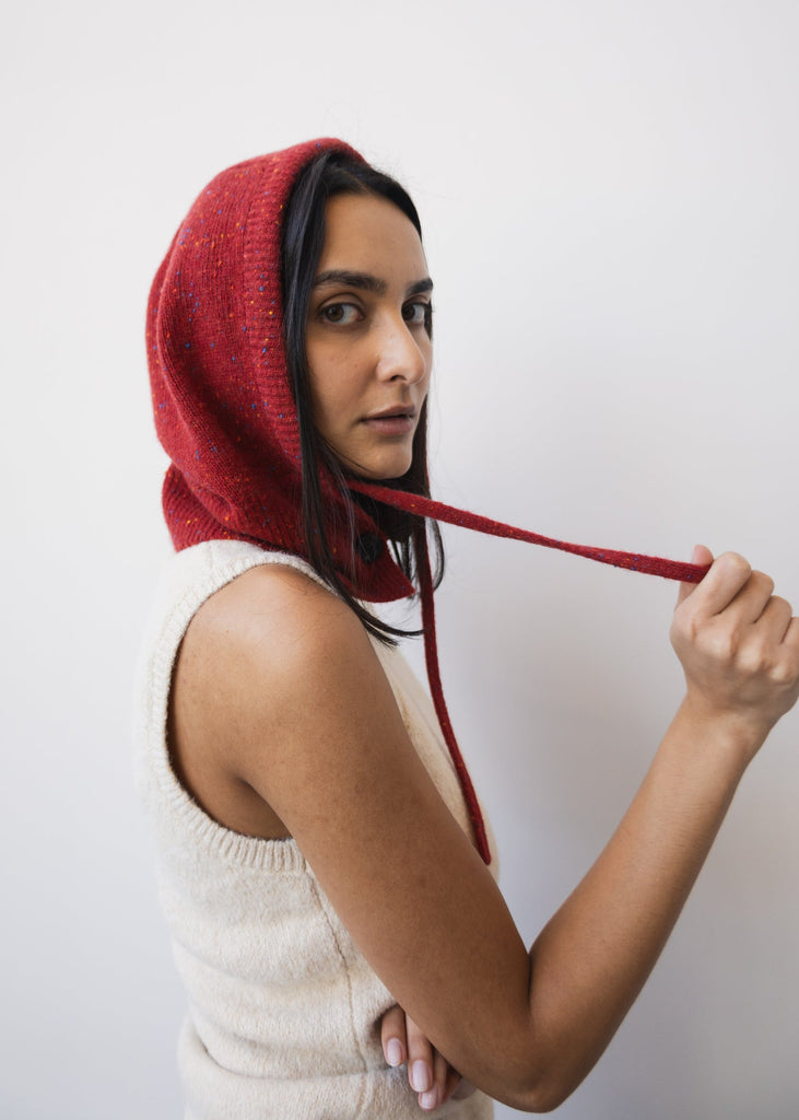 Paper Label Knitted Bara Hood