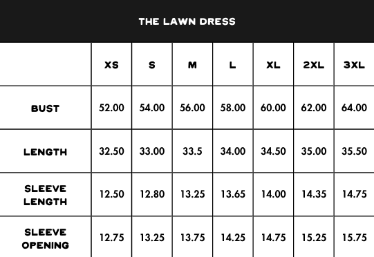 Sønderhaus The Lawn Dress Sizing