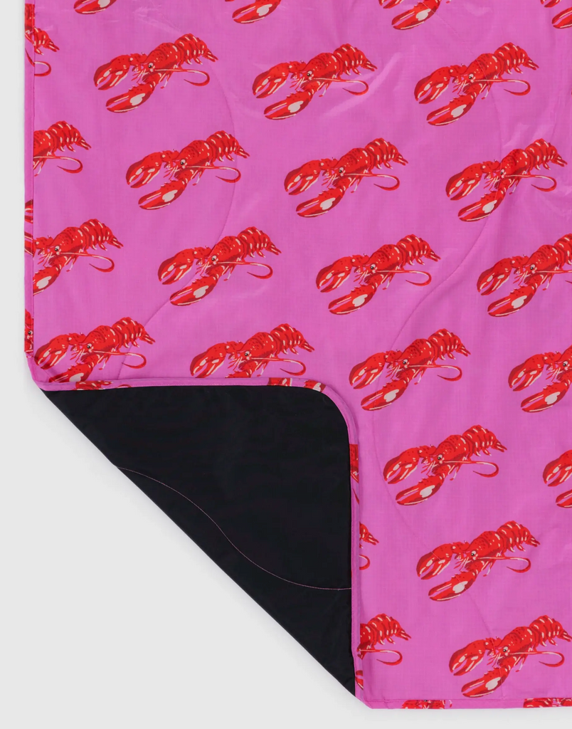Baggu Puffy Picnic Blanket Pink Lobster