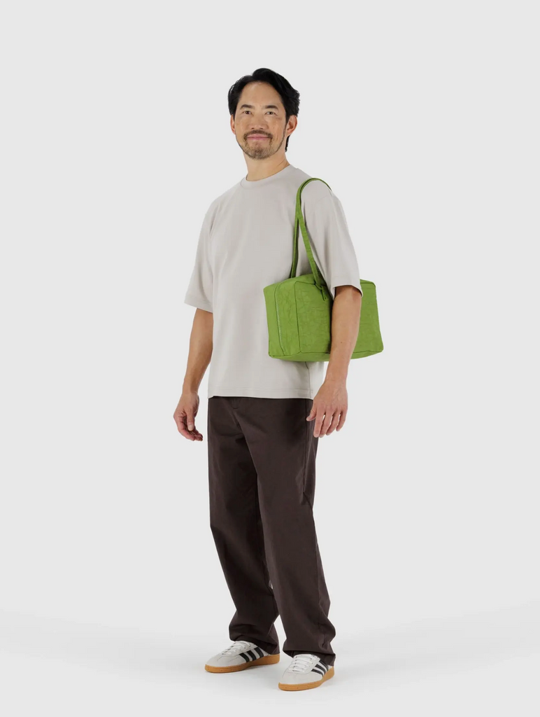 Baggu Medium Nylon Bowler Bag Green Juice