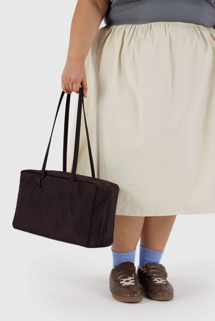 Baggu Medium Nylon Bowler Bag Chocolate Plum