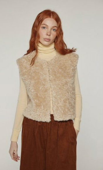 Amente Reversible Fur Short Vest