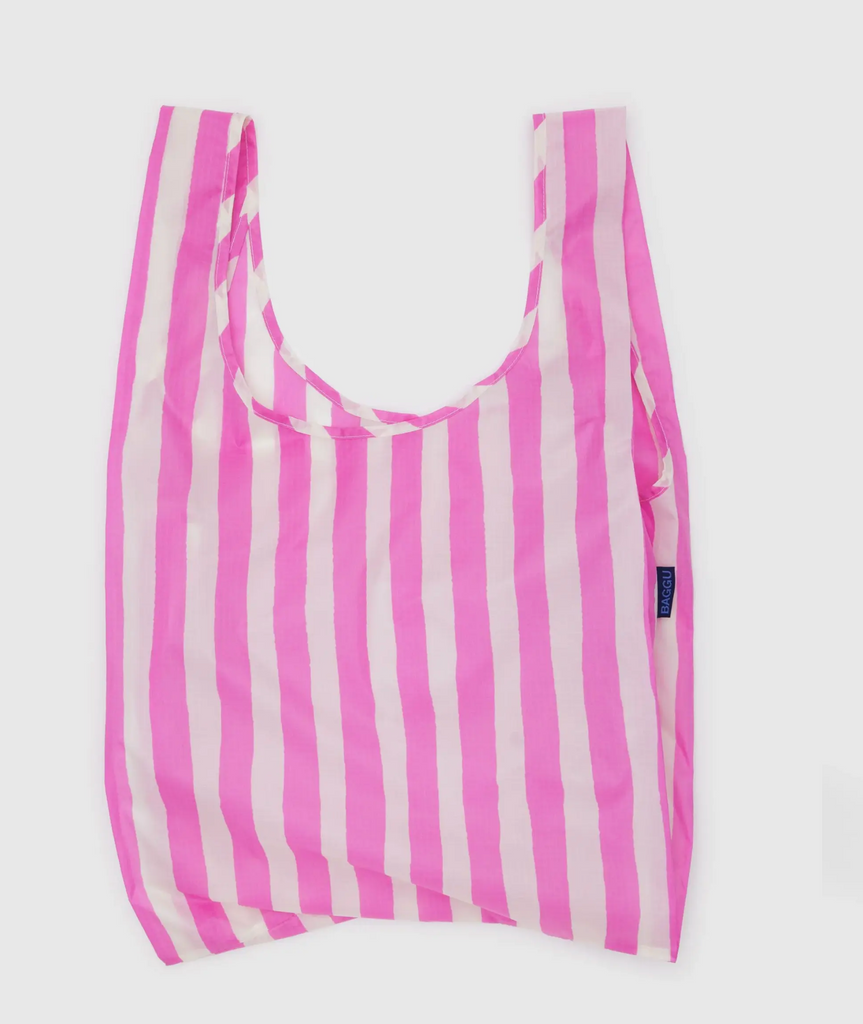 Reusable Standard Baggu Pink Painted Stripe