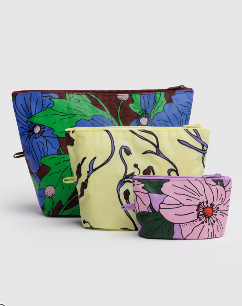 Baggu Go Pouch Set Poppy Mix