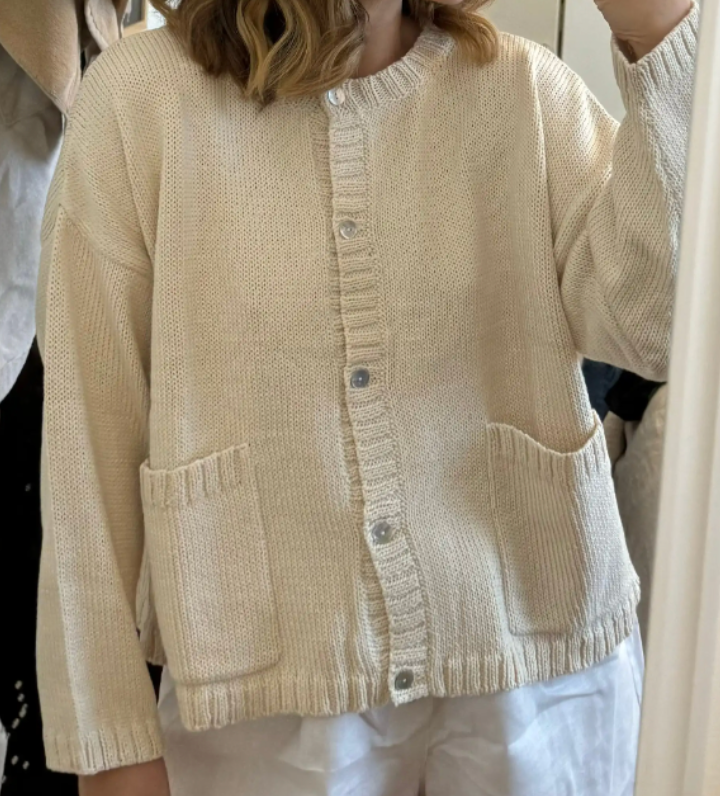 Honest Cotton - Louisa Cream Cardigan