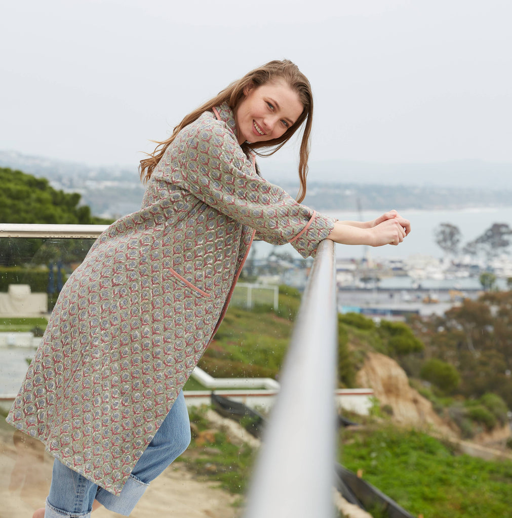 The Fox and The Mermaid - Ultra-lightweight Block Printed Jacket