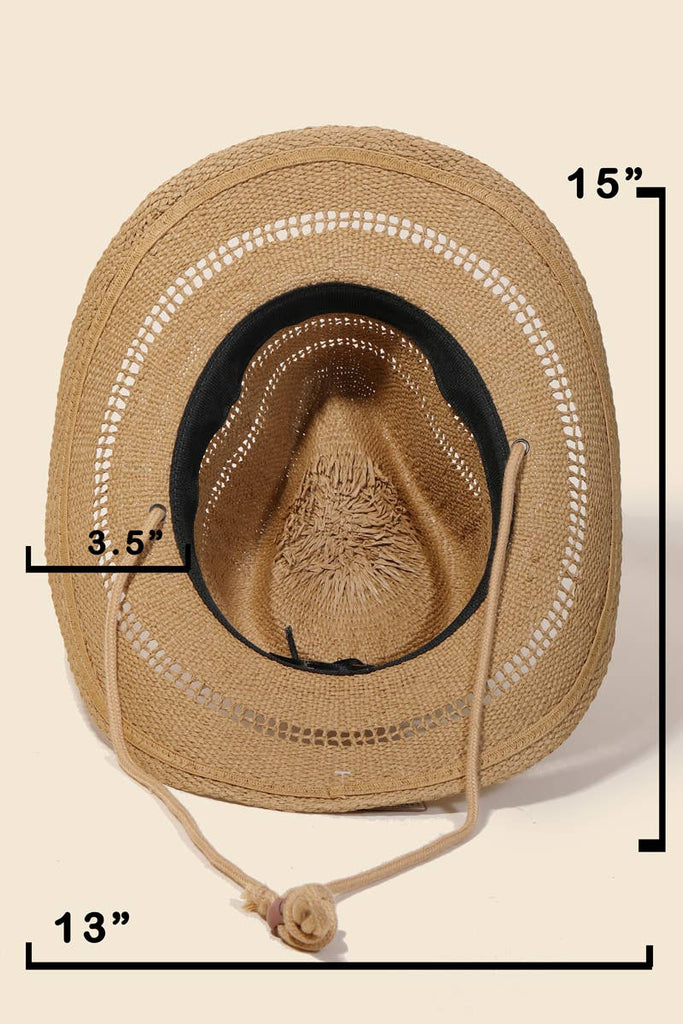 Straw Weave Western Cowboy Hat