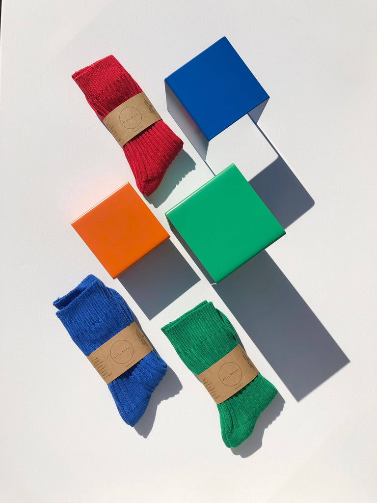 Billy Bamboo - RIBBED COTTON HIGH SOCKS 
