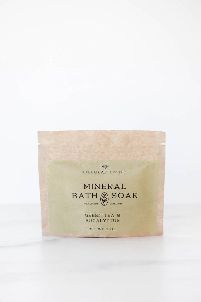 Circular Living - Mineral Bath Soak Sachet, Green Tea & Eucalyptus - Bath Soak