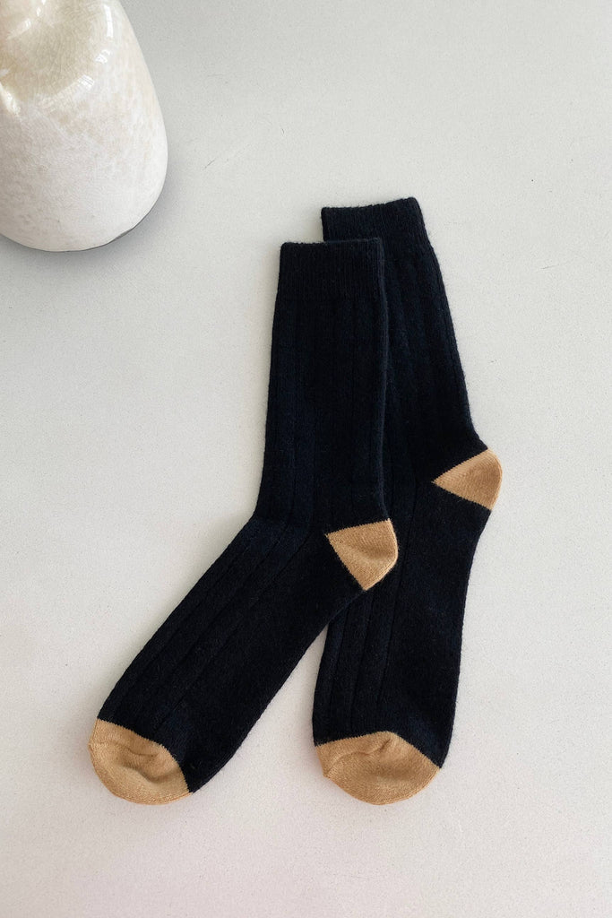 Le Bon Shoppe - Extended Cashmere Classic Socks - Black