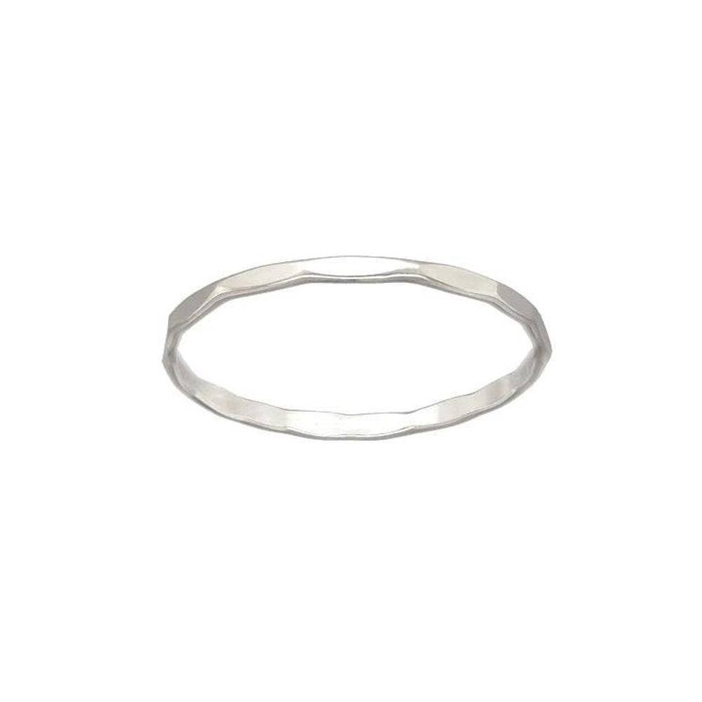 Hammered Stacking Ring: Silver