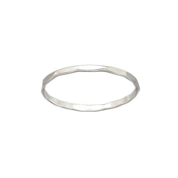 Hammered Stacking Ring: Silver