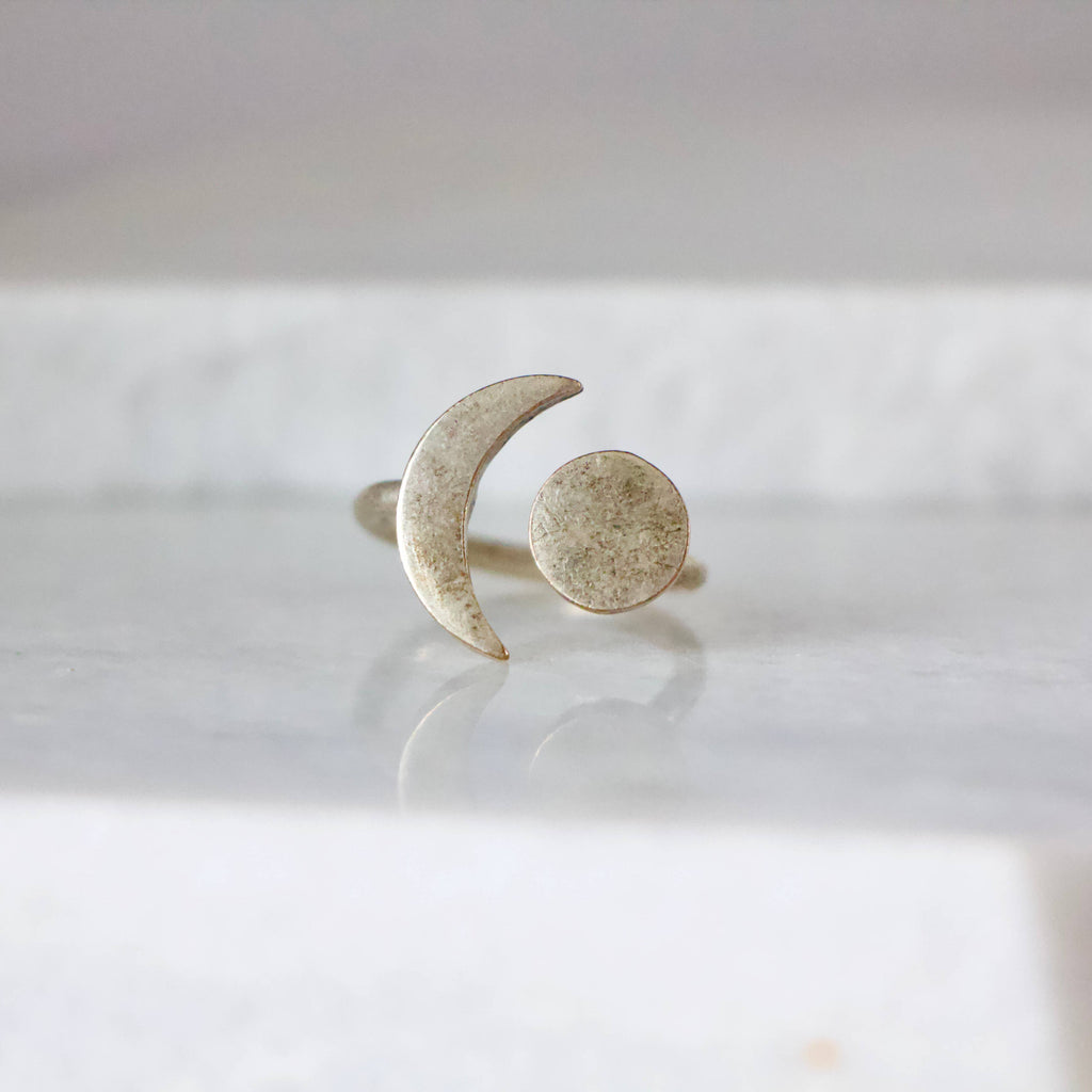 Silver Crescent Ring 