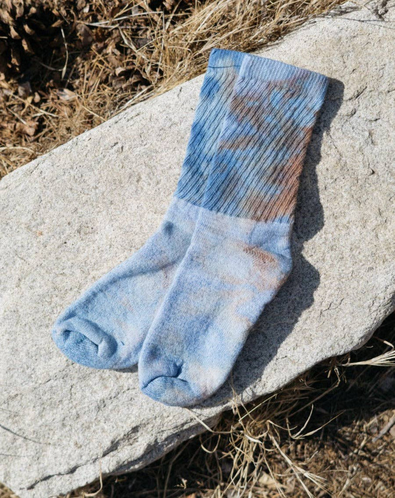 Mira Blackman - Hand Dyed Organic Cotton Crew Socks - Dawn
