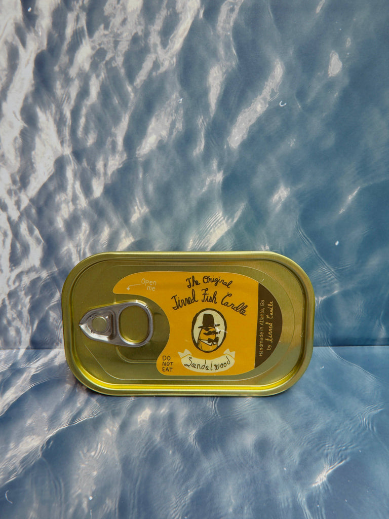 Tinned Candle - Tinned Fish Candle - Sandalwood