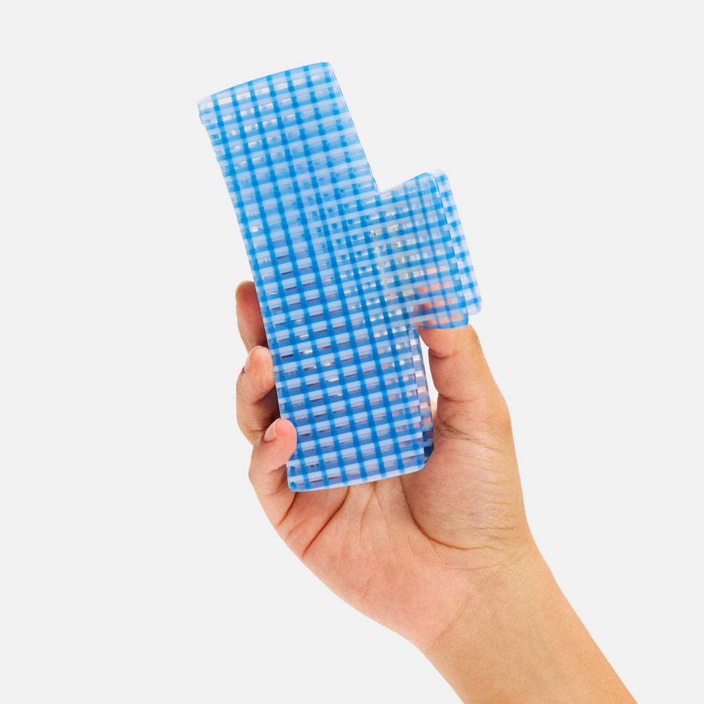 CHUNKS - Jumbo Box Claw in Blue Lattice