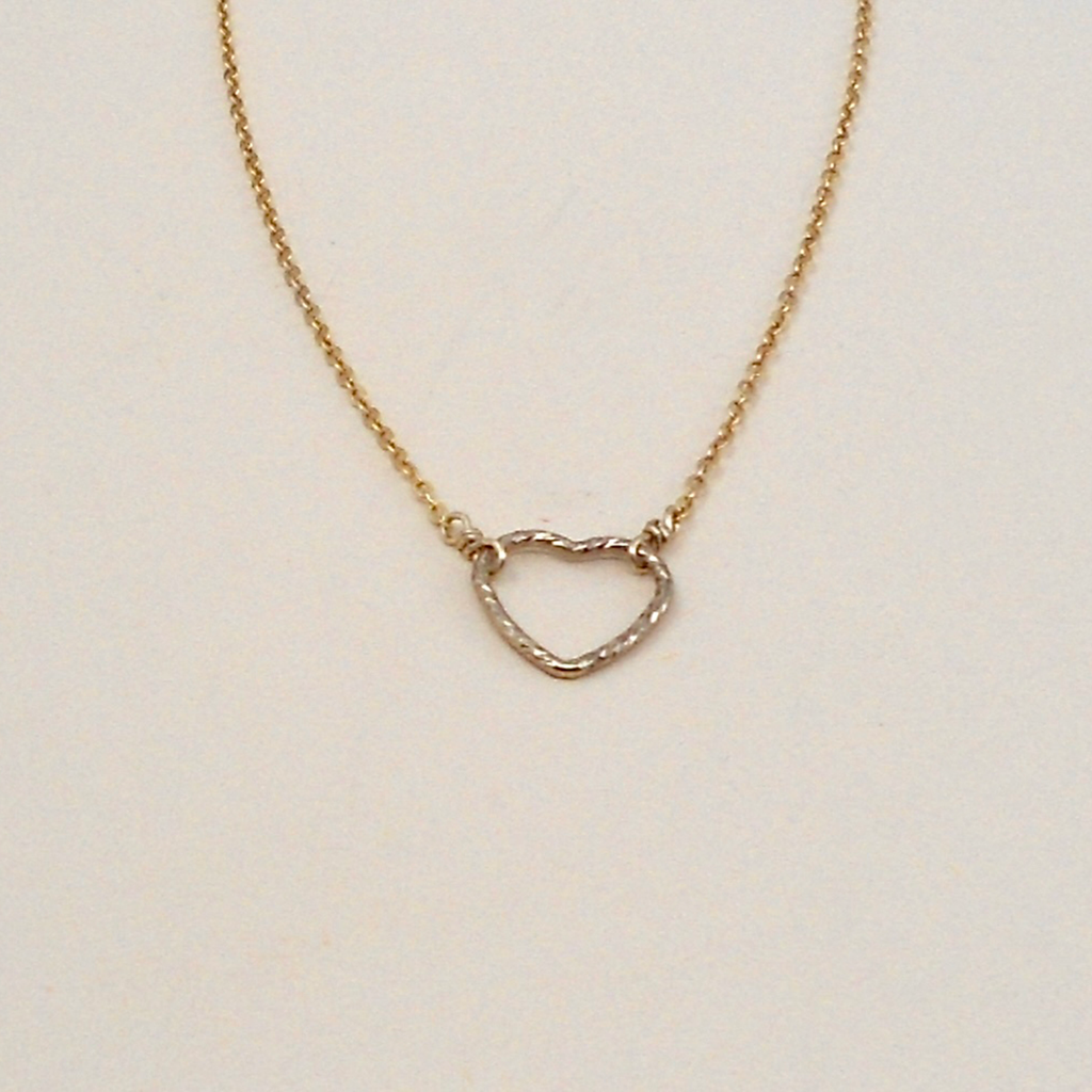 May Martin - Small Shimmer Heart Necklace